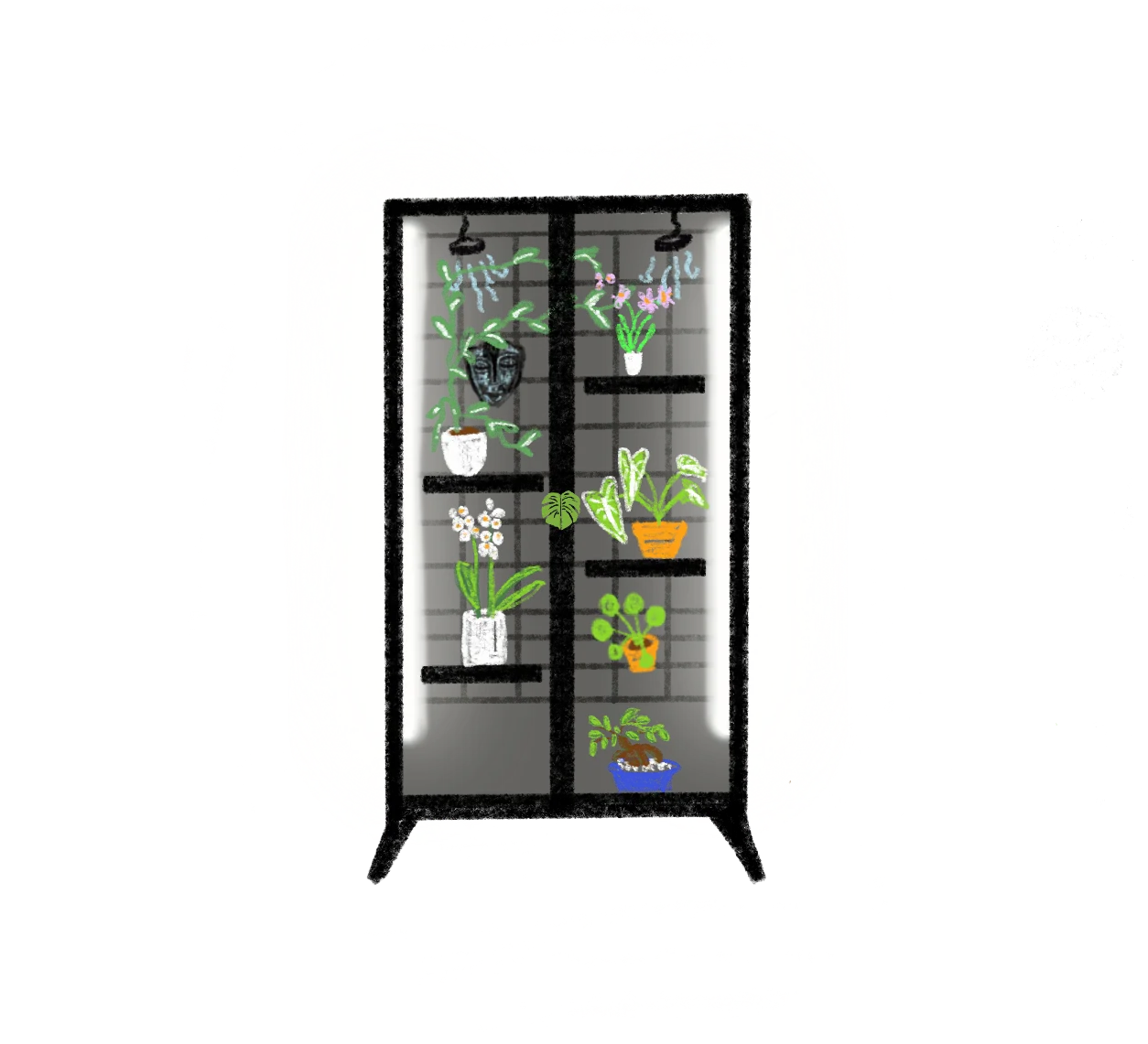 the finishing touch - a 3d printed monstera door handle.